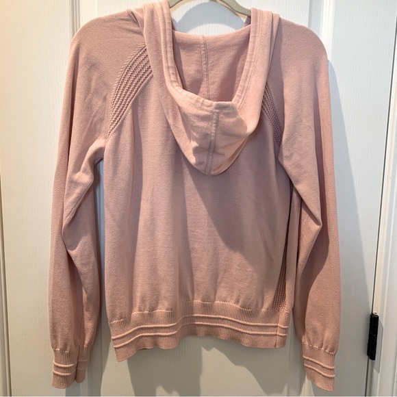 ATHLETA Blush Pink Evergreen Knit Hoodie with Pocket Size S/P - Picture 11 of 14